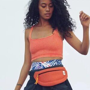 FP Movement Happiness Runs Square Neck Crop Top in Rust Red Size M